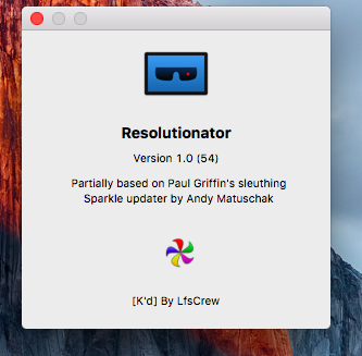 Resolutionator 1.0 - Điều chỉnh độ phân giải màn hình cho Mac