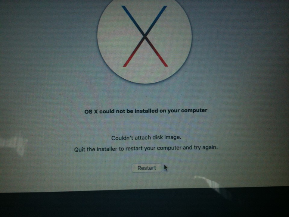 Xin hướng dẫn lỗi và cách khắc phục lỗi trên EI Capitan.. không attack disk image