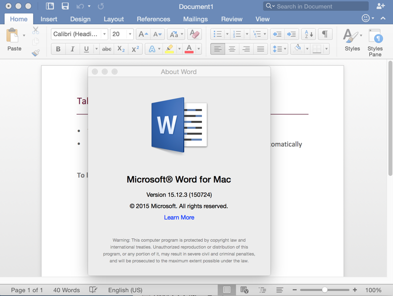 Microsoft Office 2016 Mac v15.12.3( 150724) full
