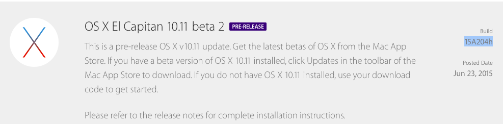 [Fshare] OS X El Capitan 10.11 Beta 2 Update(15A204h)