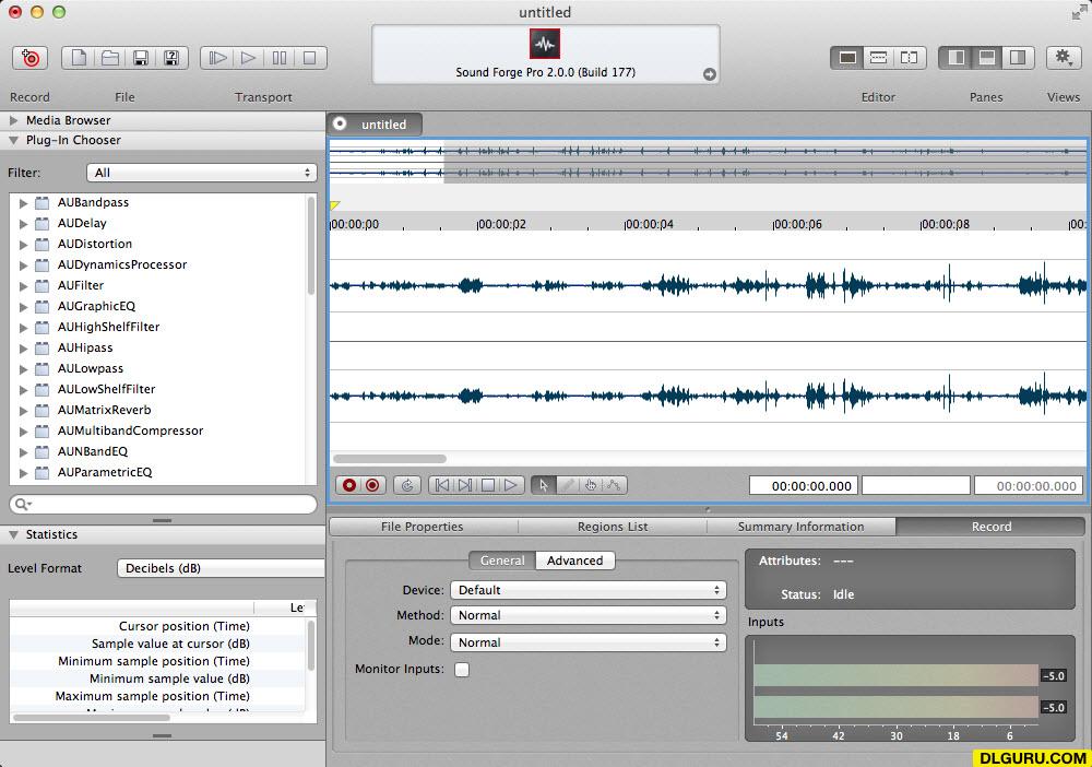 Sound Forge Pro Mac 2.5 Waveform editor for OS® X - Biên tập âm thanh chuyên nghiệp