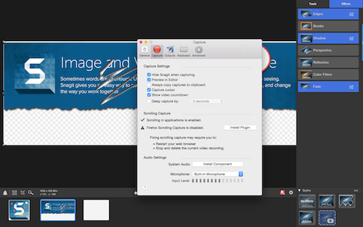 TechSmith Snagit 3.3.4 - Screenshot/Record màn hình Mac