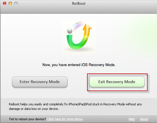 Tenorshare ReiBoot cho Mac - thoát Recovery Mode