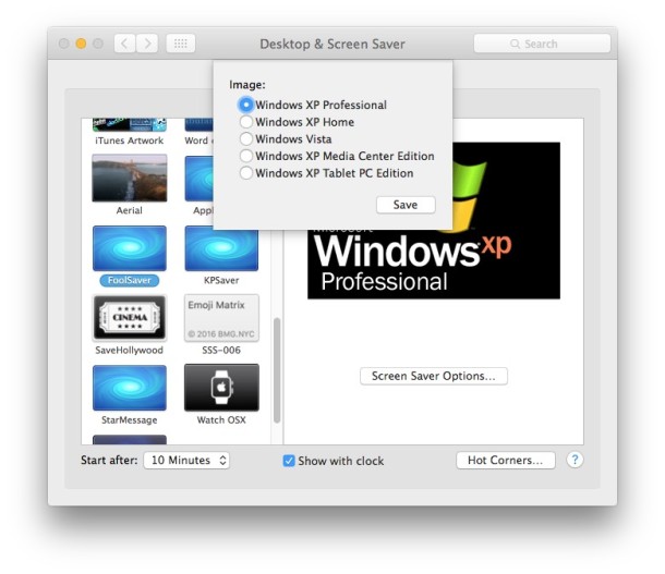 [Thủ thuật - Hướng dẫn] Lấy cảm hứng Screen Saver Windows Logo cho Mac
