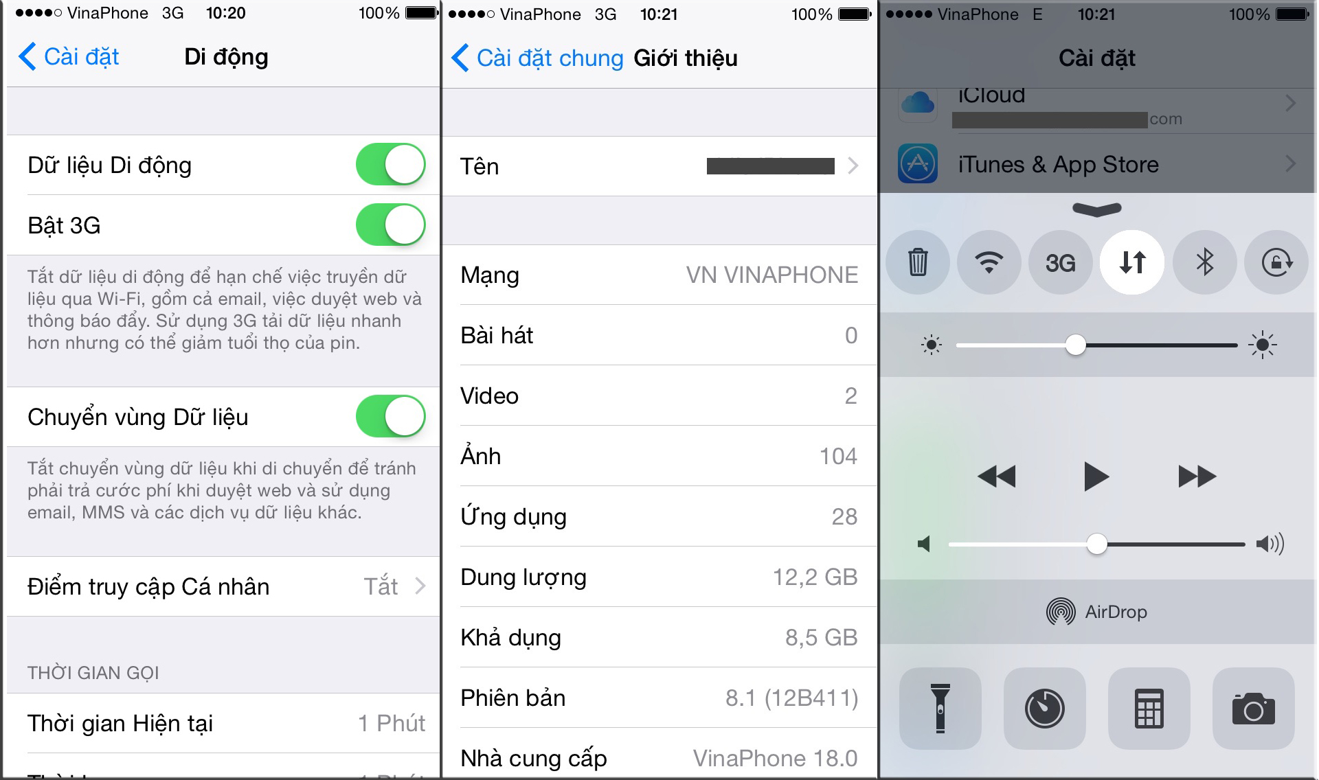 Hướng dẫn tạo nút ON-OFF 3G trên Ccsetting iOS 8